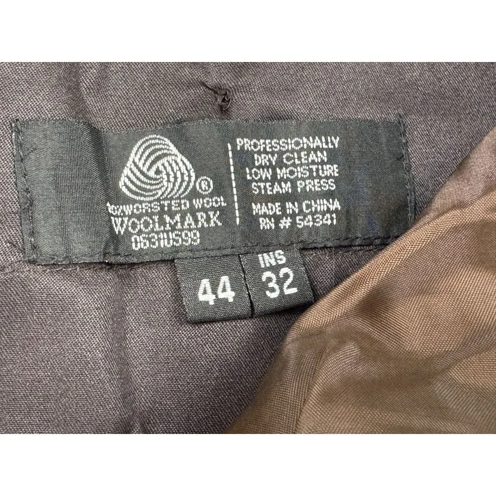 Louis Raphael Luxe Mario Pleated Wool Pant Mens 44 x32 NWT Extended Waist Pocket